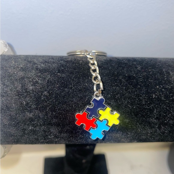 Accessories - Handmade with Heart: Autism Puzzle Piece Keychain